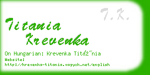 titania krevenka business card